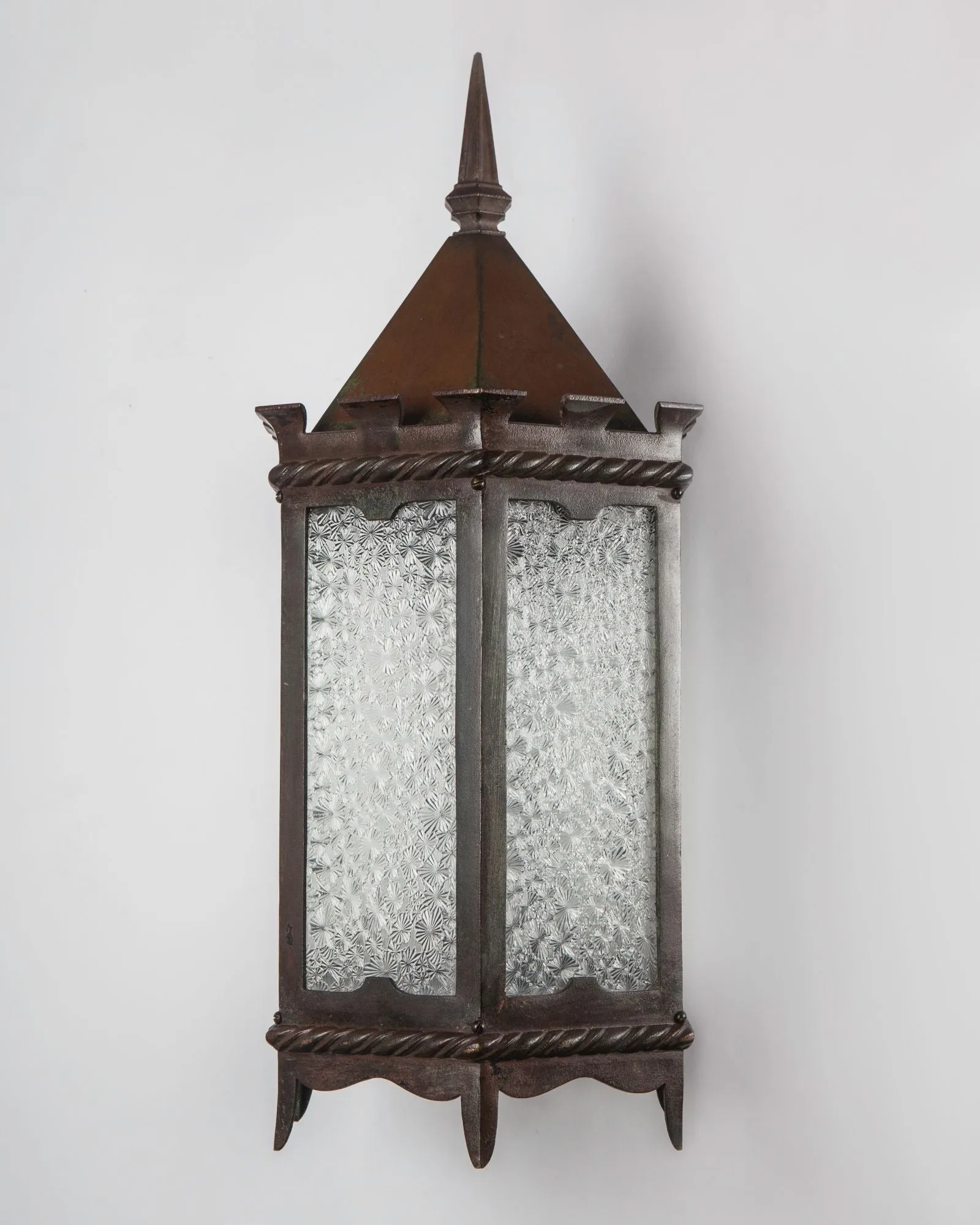 Bronze Hexagonal Wall Lanterns