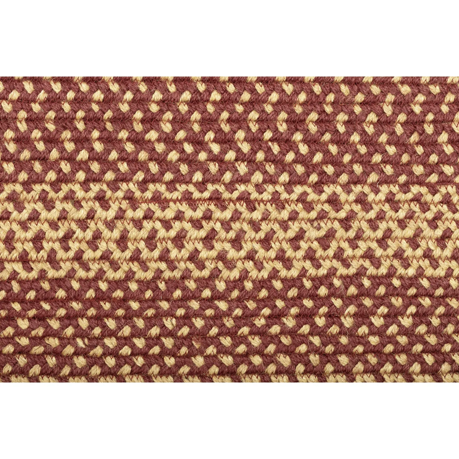 Burgundy Tan Jute Rug Oval w/ Pad 60x96