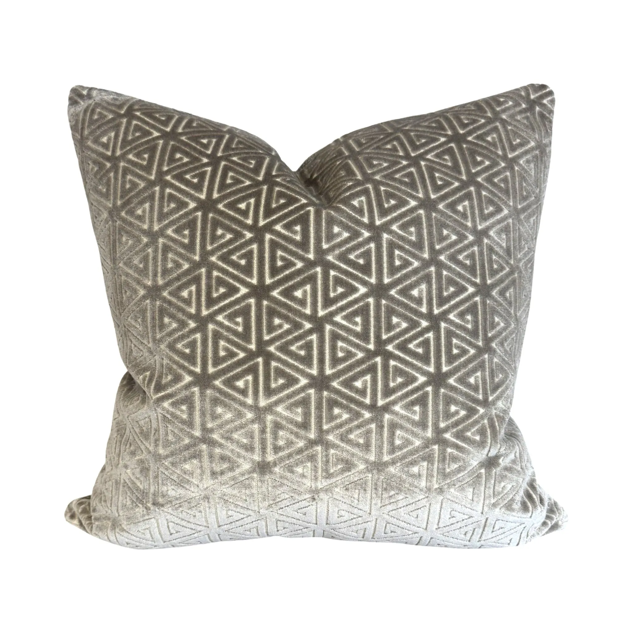 Cairo Greek Key Velvet Cut Pillow Cover