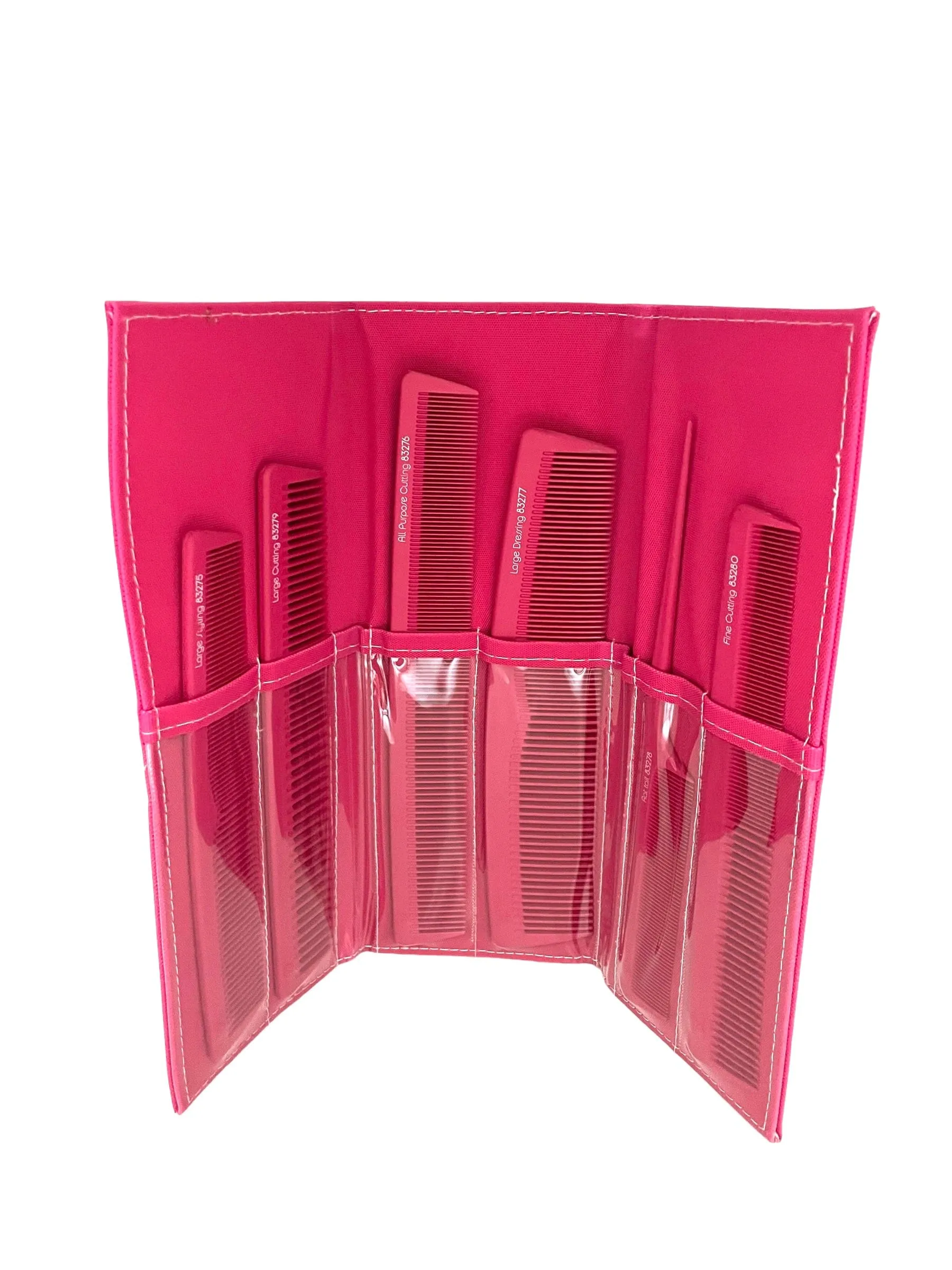 Carbon Comb Set T3 Micro Black Or Pink 6 pcs