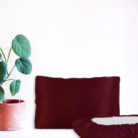 Charmeuse Silk Ruby Red Pillowcase