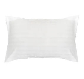 Chateau Satin Stripe Polyester Cotton King Pillowcase White