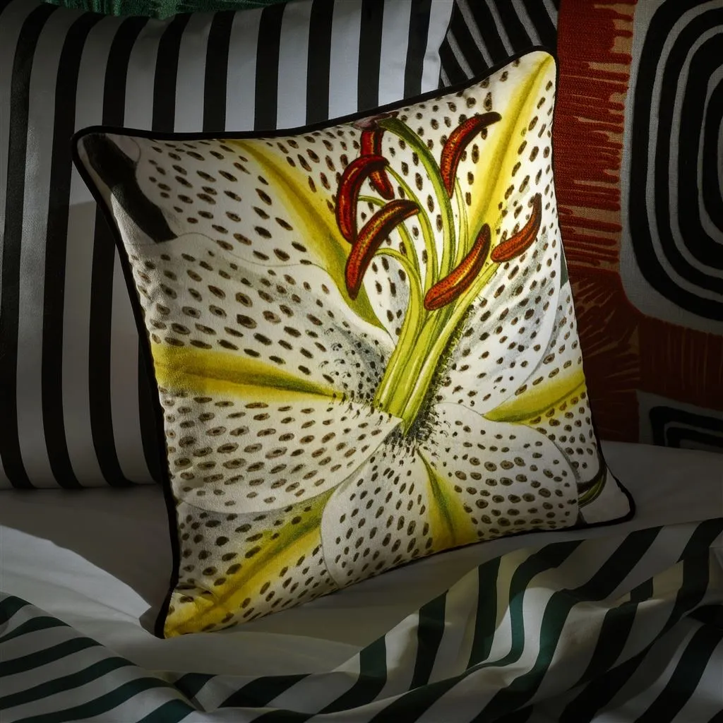 Christian Lacroix Flowered Craie Throw Pillow