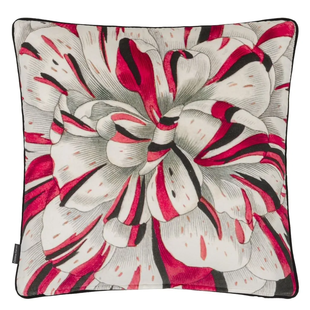 Christian Lacroix Flowered Craie Throw Pillow