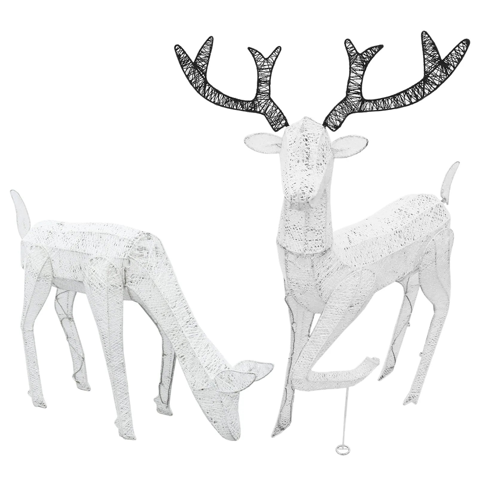 Christmas Large Light Up Stag & Doe Reindeer Set