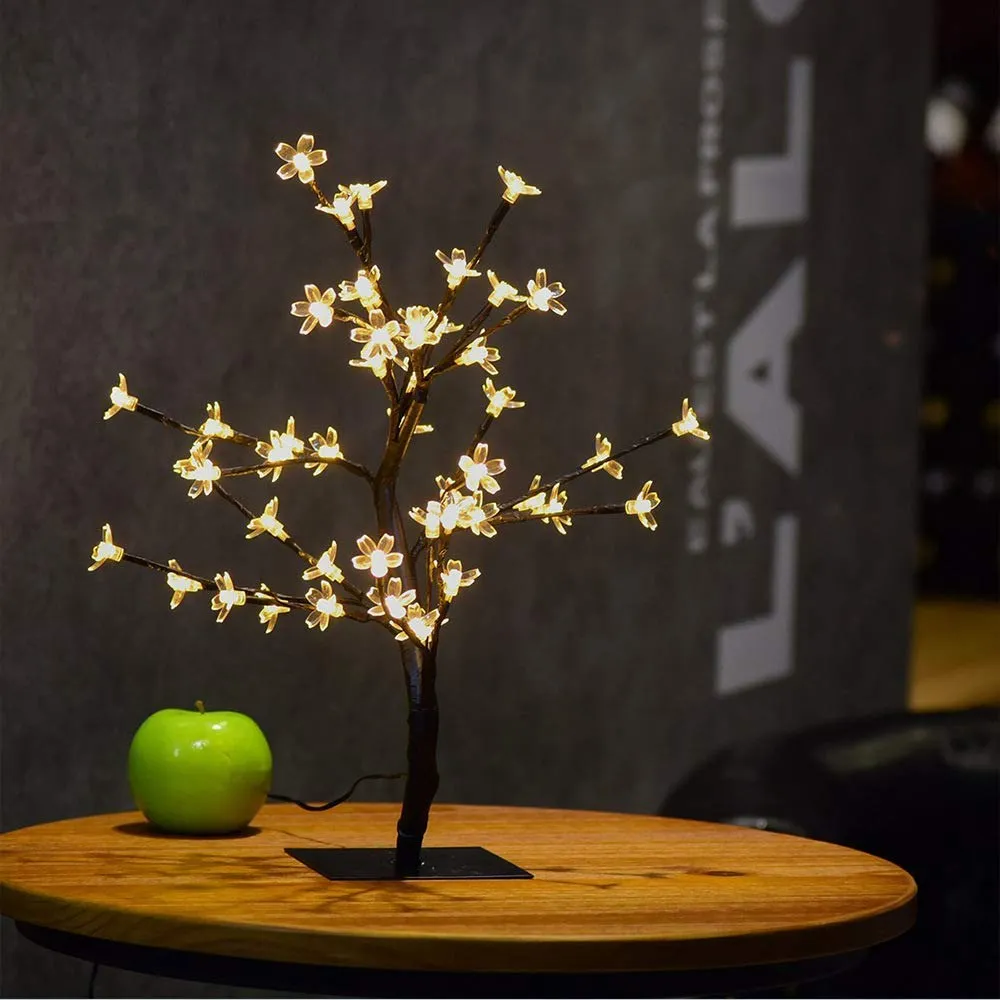 Christmas Workshop 45 cm Cherry Tree with 48 LED's Light, for Holiday Party Wedding Anniversary Home Decor