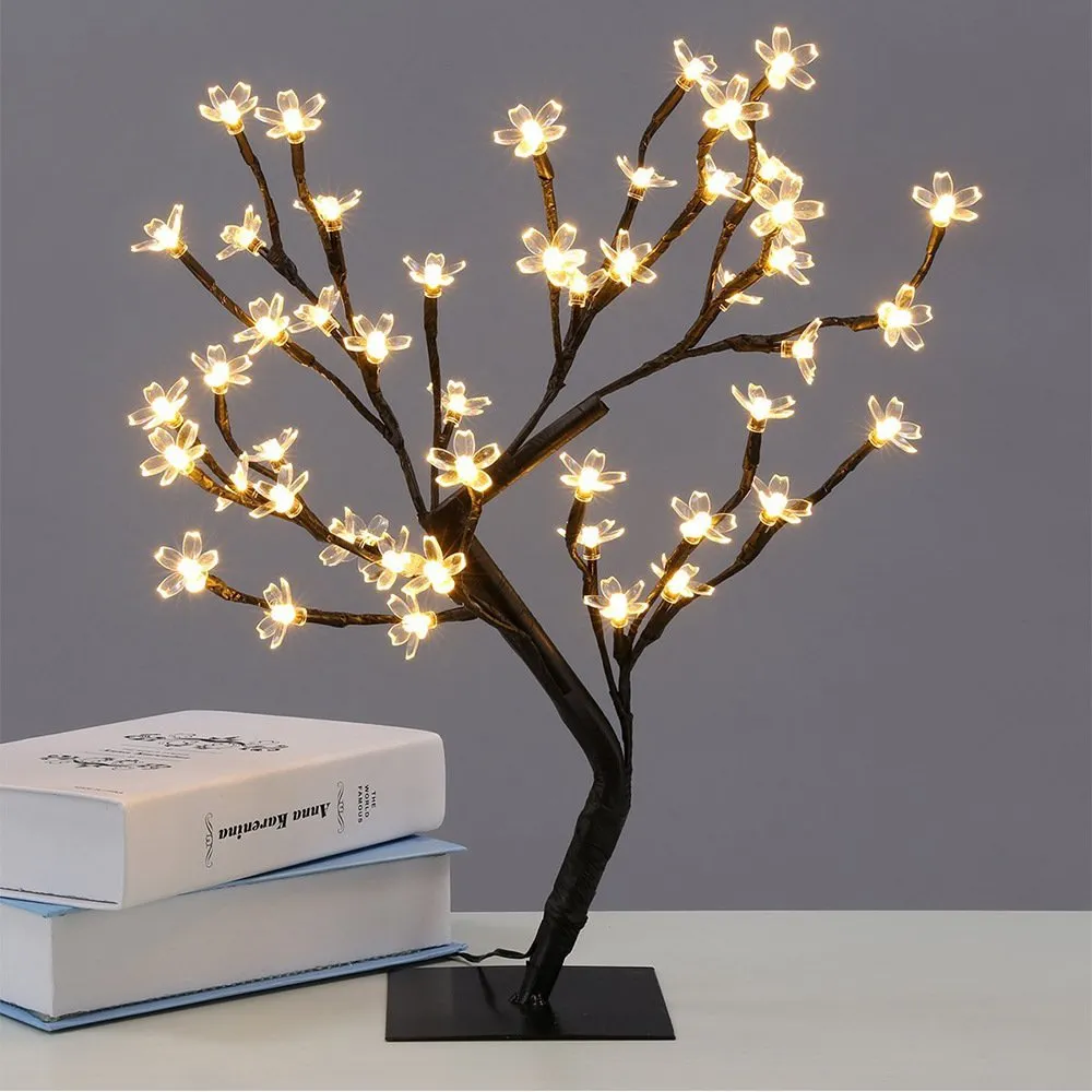 Christmas Workshop 45 cm Cherry Tree with 48 LED's Light, for Holiday Party Wedding Anniversary Home Decor