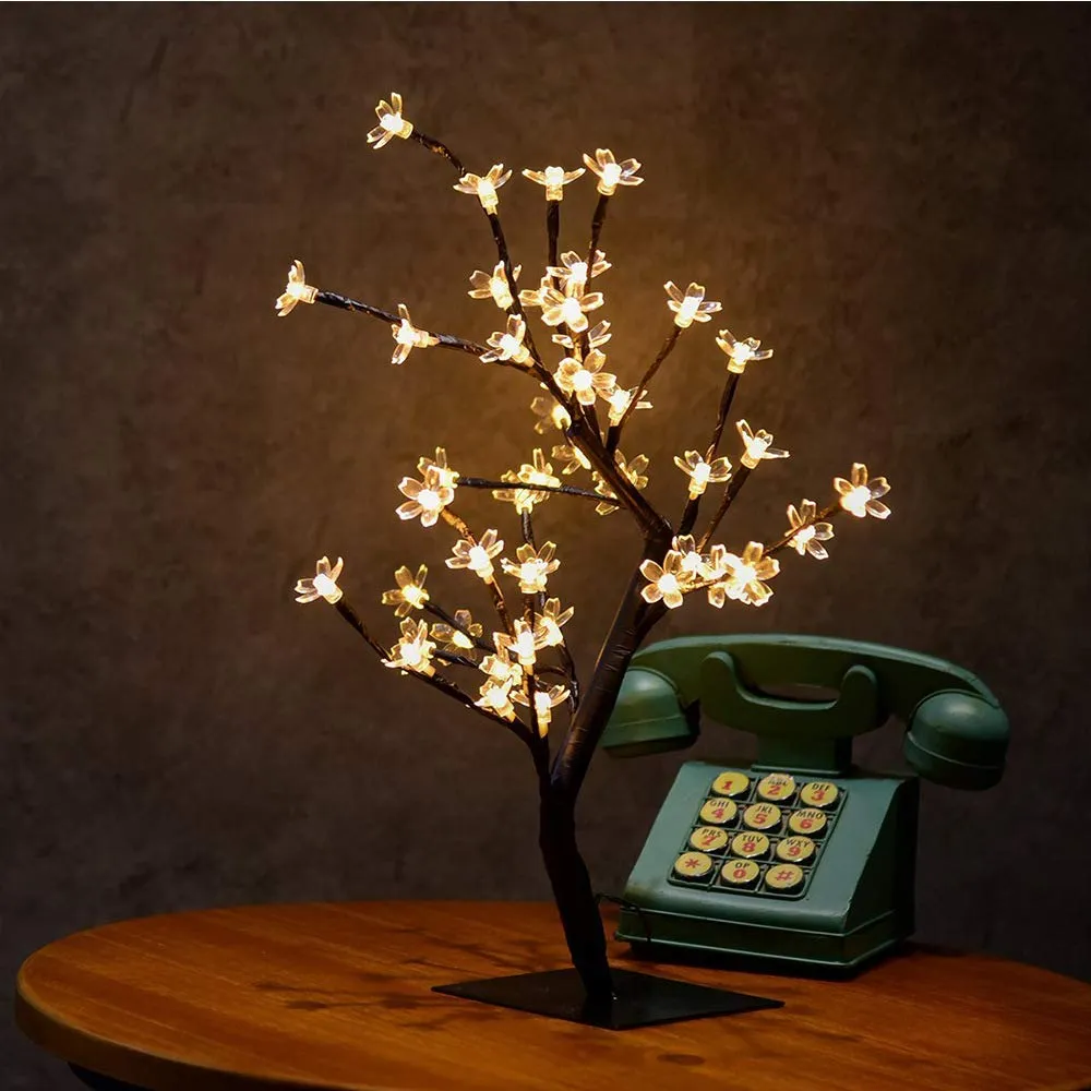 Christmas Workshop 45 cm Cherry Tree with 48 LED's Light, for Holiday Party Wedding Anniversary Home Decor