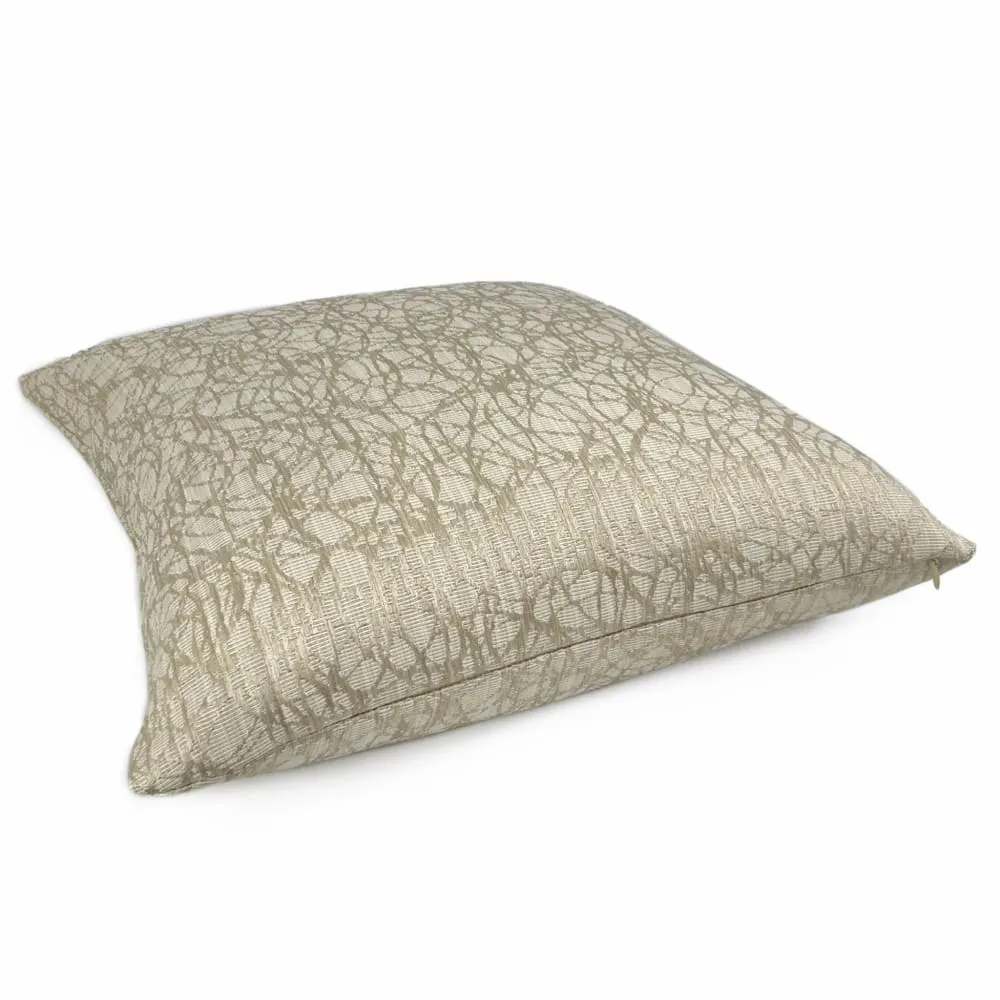 (CLEARANCE) Roslyn Flax Beige Abstract Pillow Cover