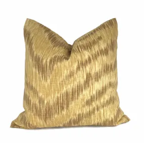 (CLEARANCE) Surit Sahara Tan Brown Animal Stripe Linen Pillow Cover