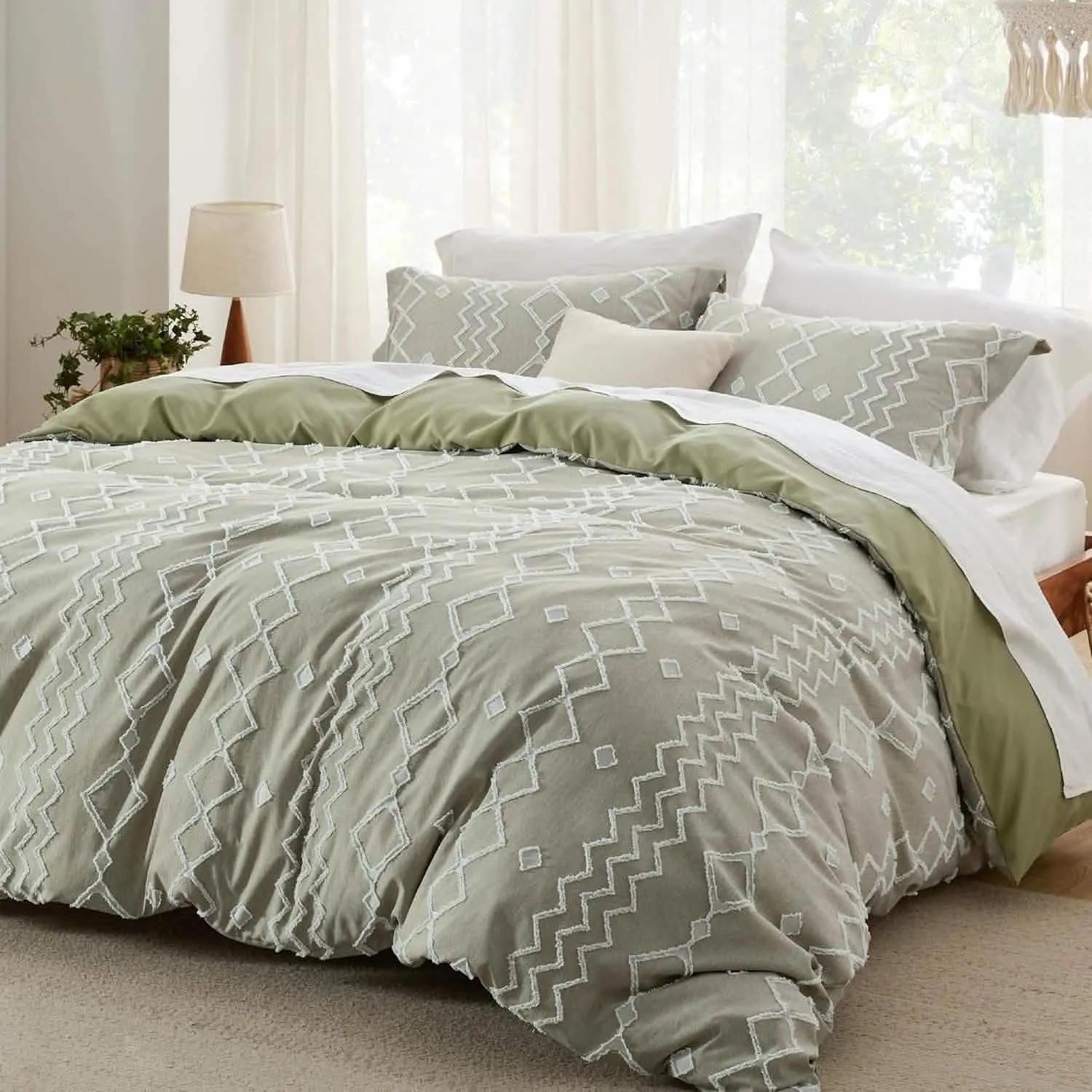 Clipped Jacquard Duvet Cover Set