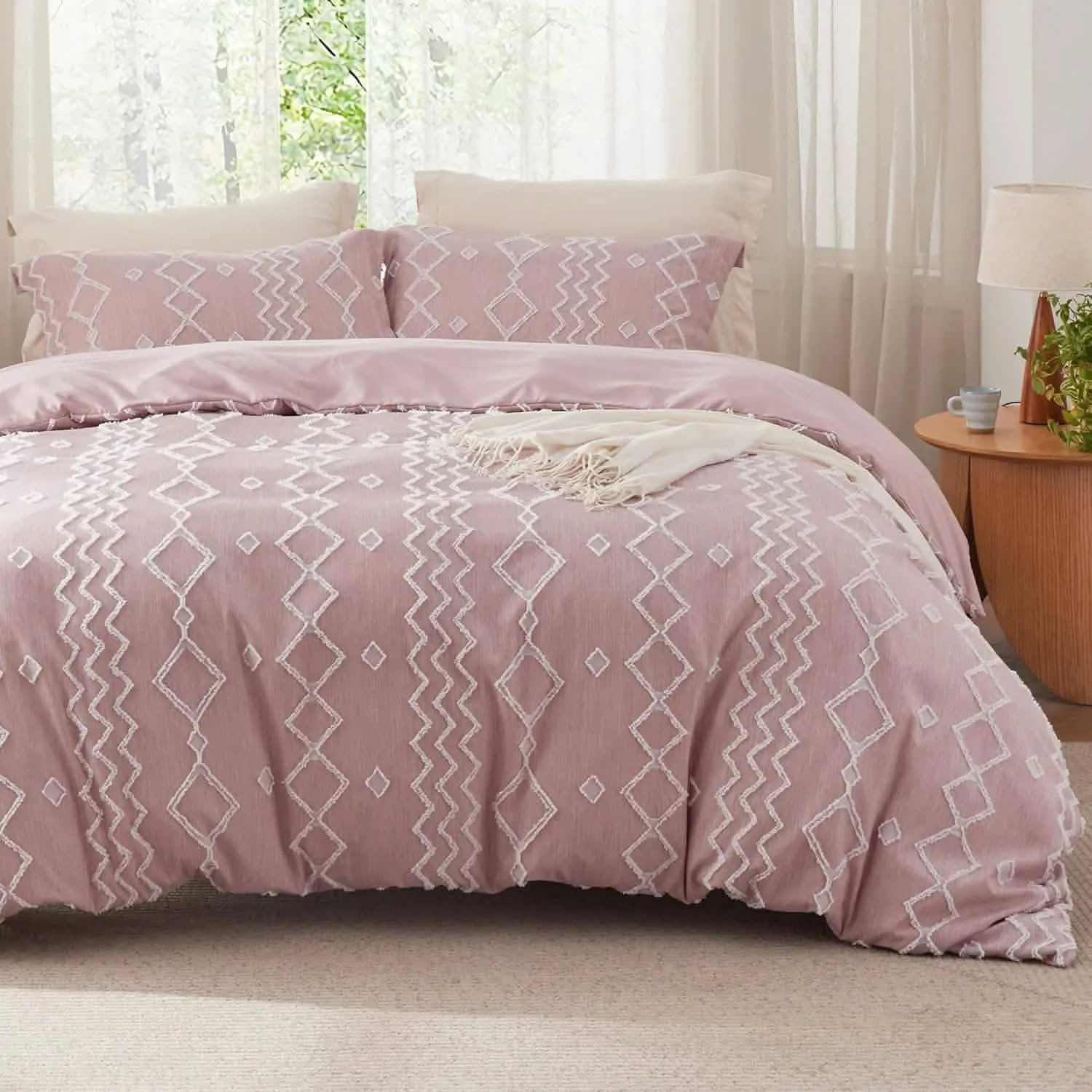 Clipped Jacquard Duvet Cover Set