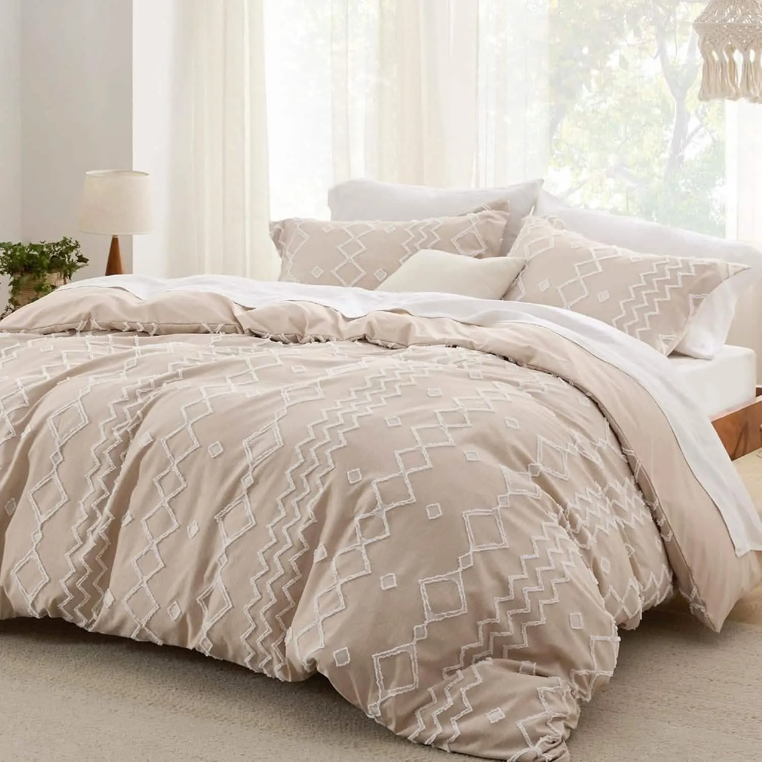 Clipped Jacquard Duvet Cover Set