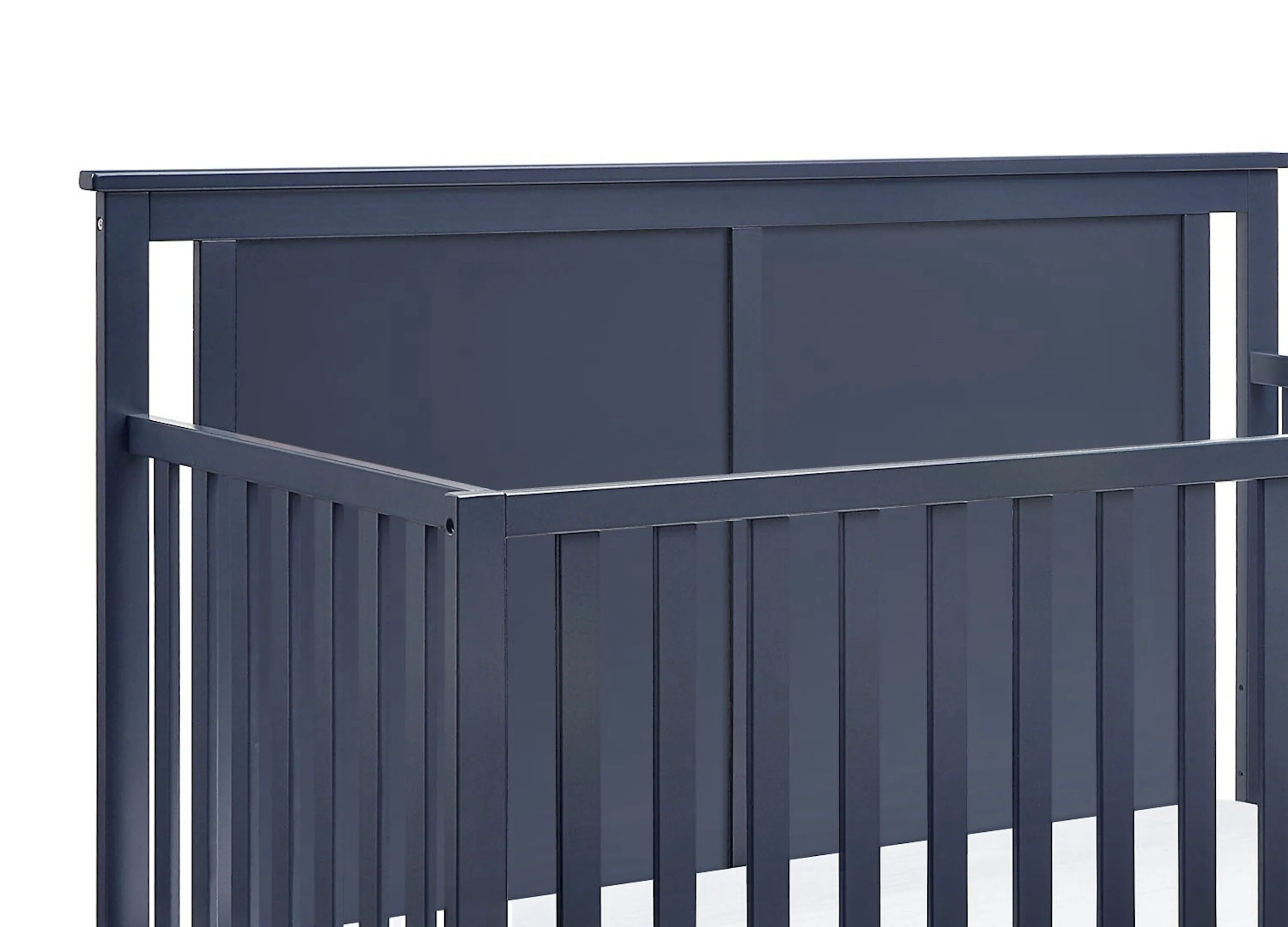 Connelly Mini Crib With Mattress Pad Midnight Blue/Vintage Walnut