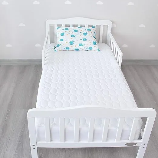 Crib Mattress Protector/ Pad Cover - Quilted Microfiber, Waterproof (for Standard Crib/ Toddler Bed)