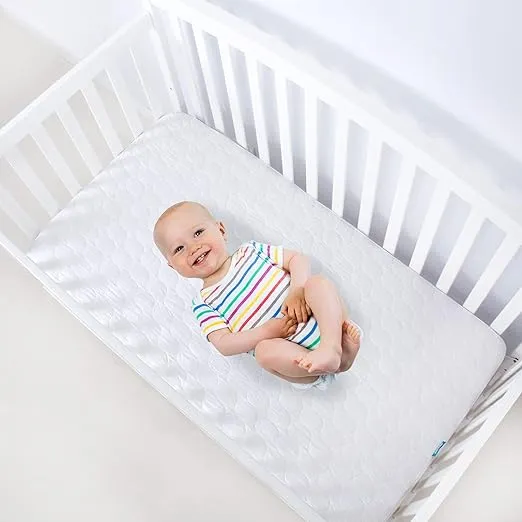 Crib Mattress Protector/ Pad Cover - Quilted Microfiber, Waterproof (for Standard Crib/ Toddler Bed)