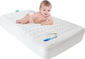 Crib Mattress Protector/ Pad Cover - Quilted Microfiber, Waterproof (for Standard Crib/ Toddler Bed)