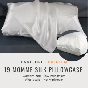 Custom Wholesale Silk Pillowcase 19 Momme Envelope Closure - 60×63cm