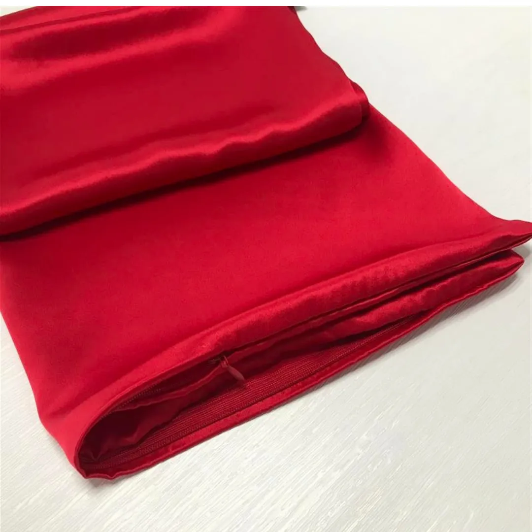 Custom Wholesale Silk Pillowcase 19 Momme Zipper Closure - 40×80cm