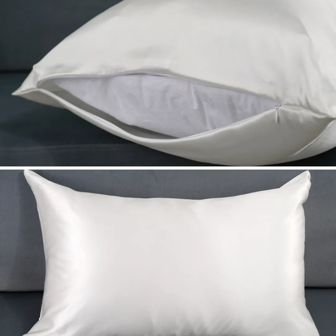 Custom Wholesale Silk Pillowcase 19 Momme Zipper Closure - 40×80cm