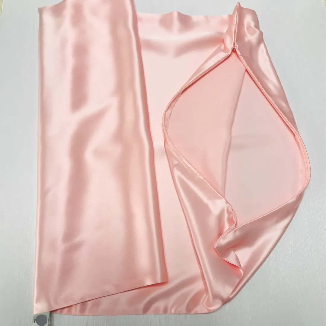 Custom Wholesale Silk Pillowcase 19 Momme Zipper Closure - 40×80cm