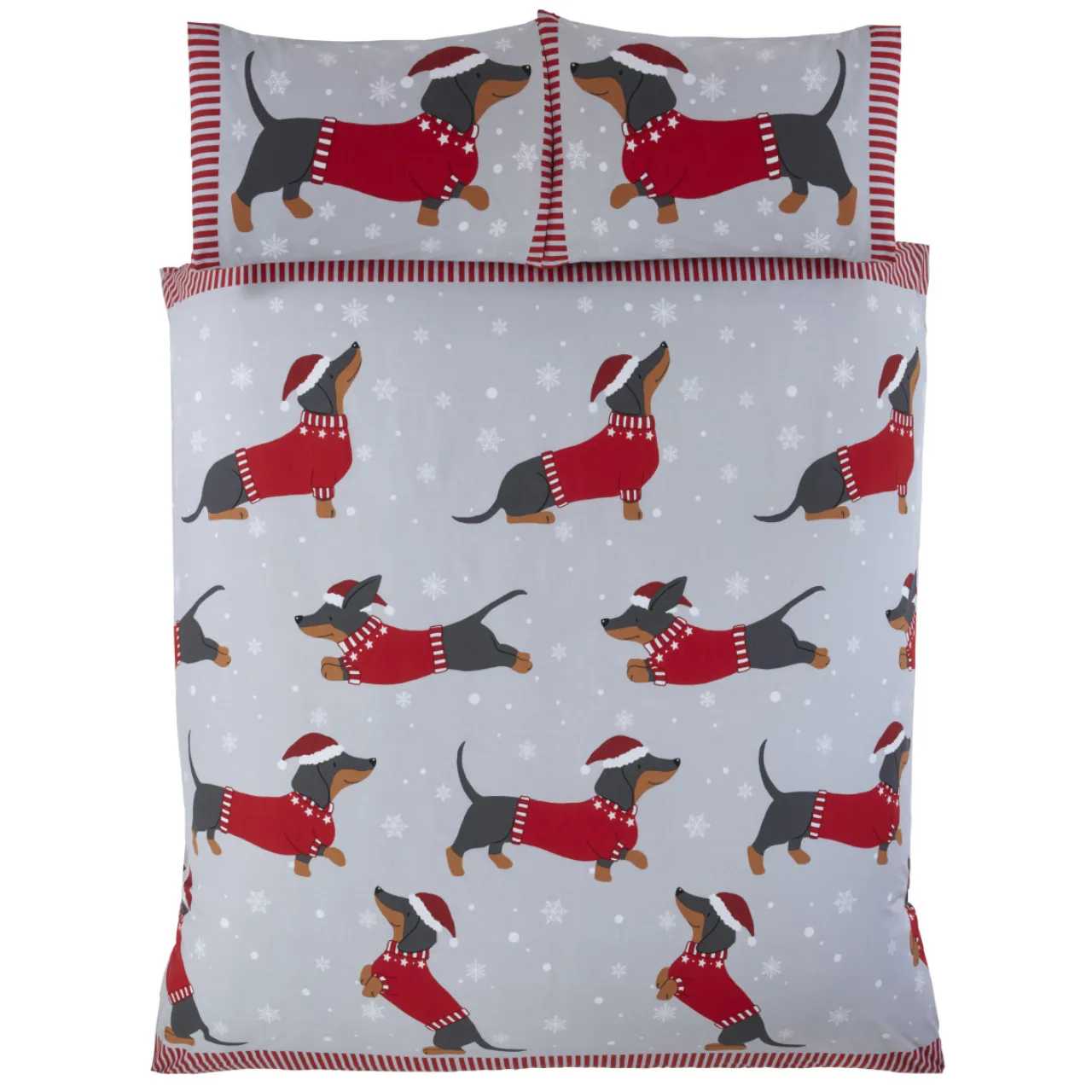 Dachshund Through The Snow Duvet Set