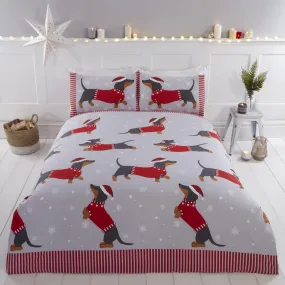 Dachshund Through The Snow Duvet Set