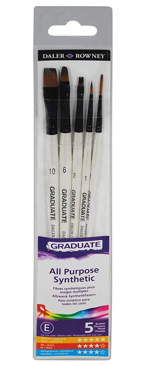 Daler Rowney Graduate Brushes Short Handle Synth Classic Brush Set