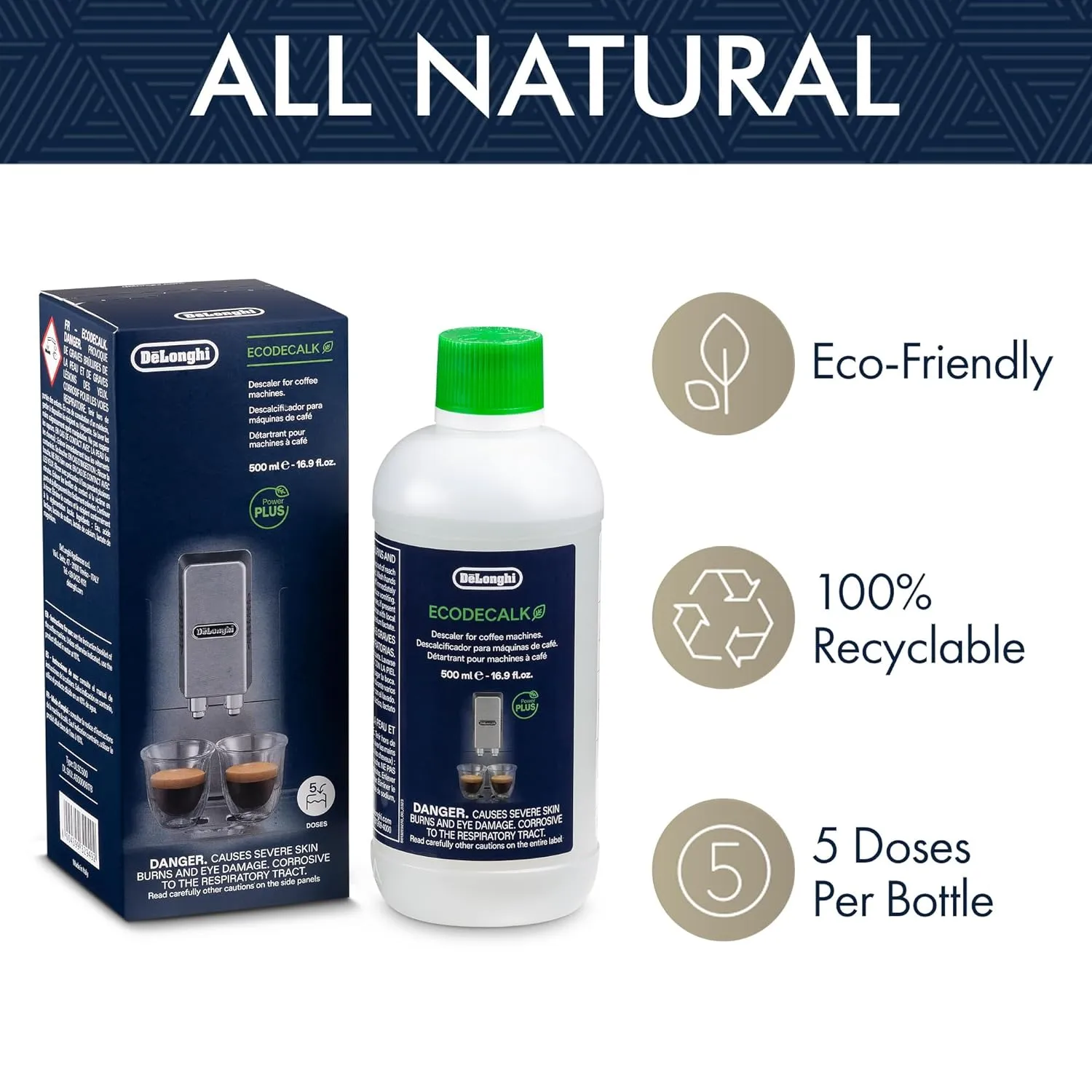 DELONGHI Eco 3.4 Ounce Mini Descaler 500 ML