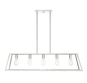 Denton 5 Light Polished Nickel Linear Chandelier