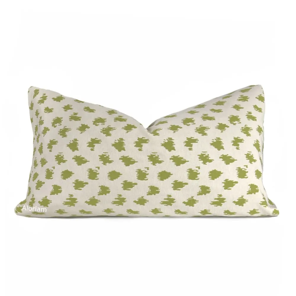 Dottie Avocado Green Off-White Dots Pillow Cover