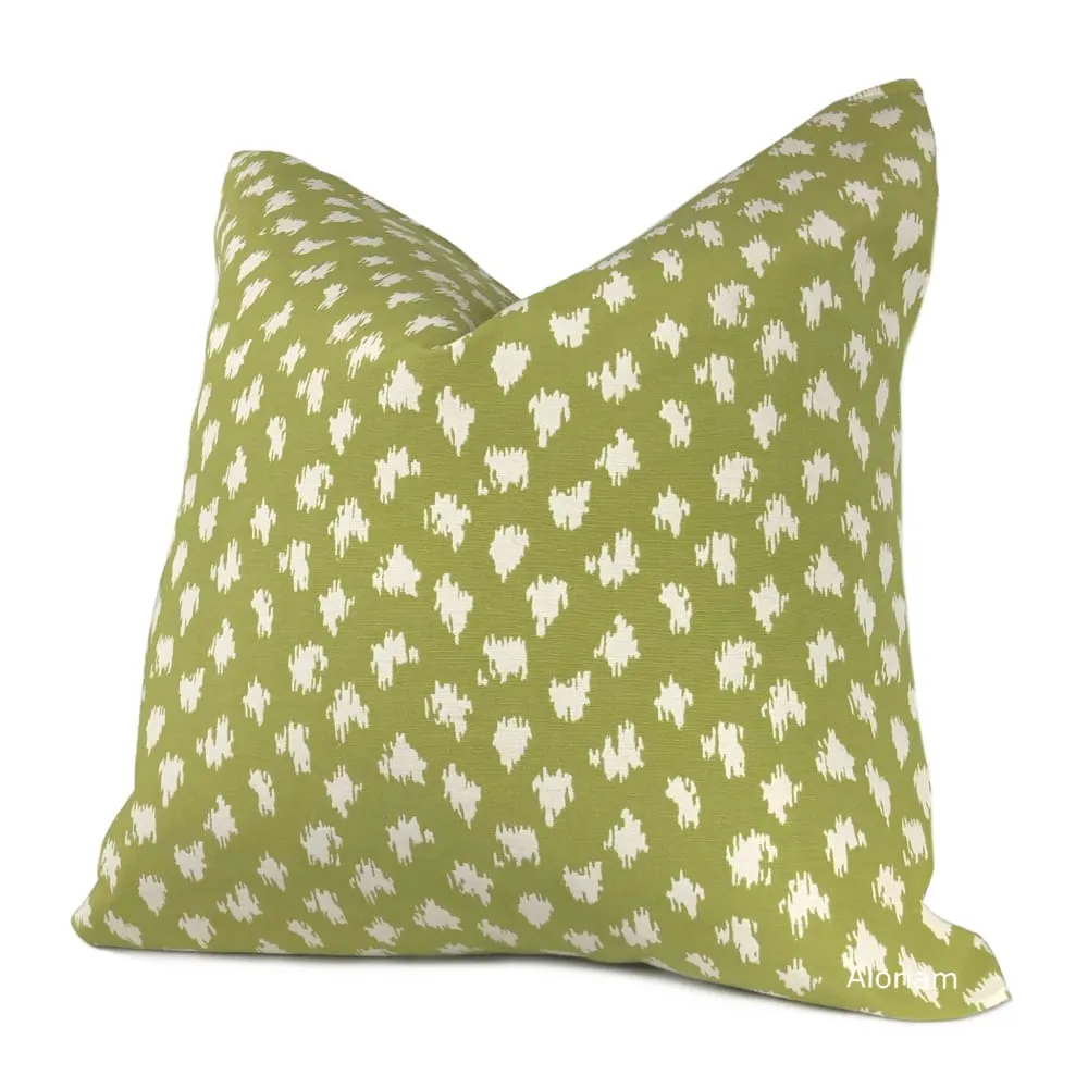 Dottie Avocado Green Off-White Dots Pillow Cover