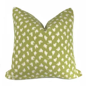 Dottie Avocado Green Off-White Dots Pillow Cover