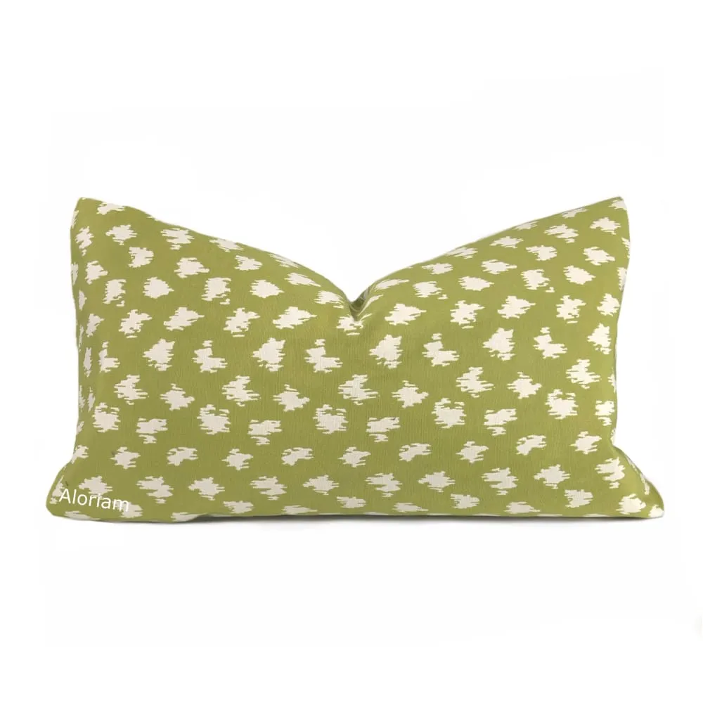 Dottie Avocado Green Off-White Dots Pillow Cover