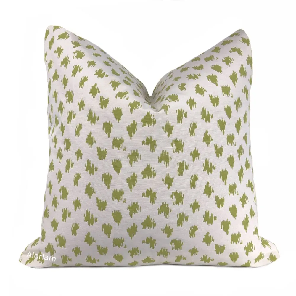 Dottie Avocado Green Off-White Dots Pillow Cover