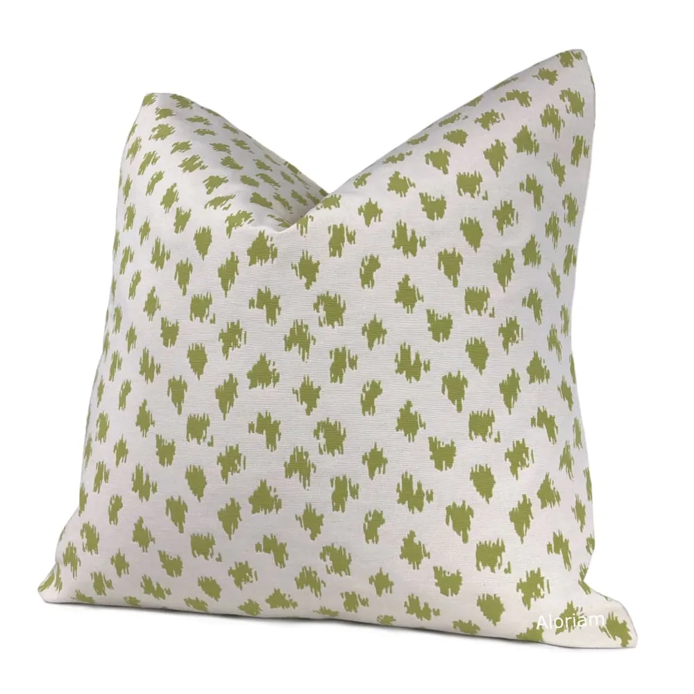 Dottie Avocado Green Off-White Dots Pillow Cover