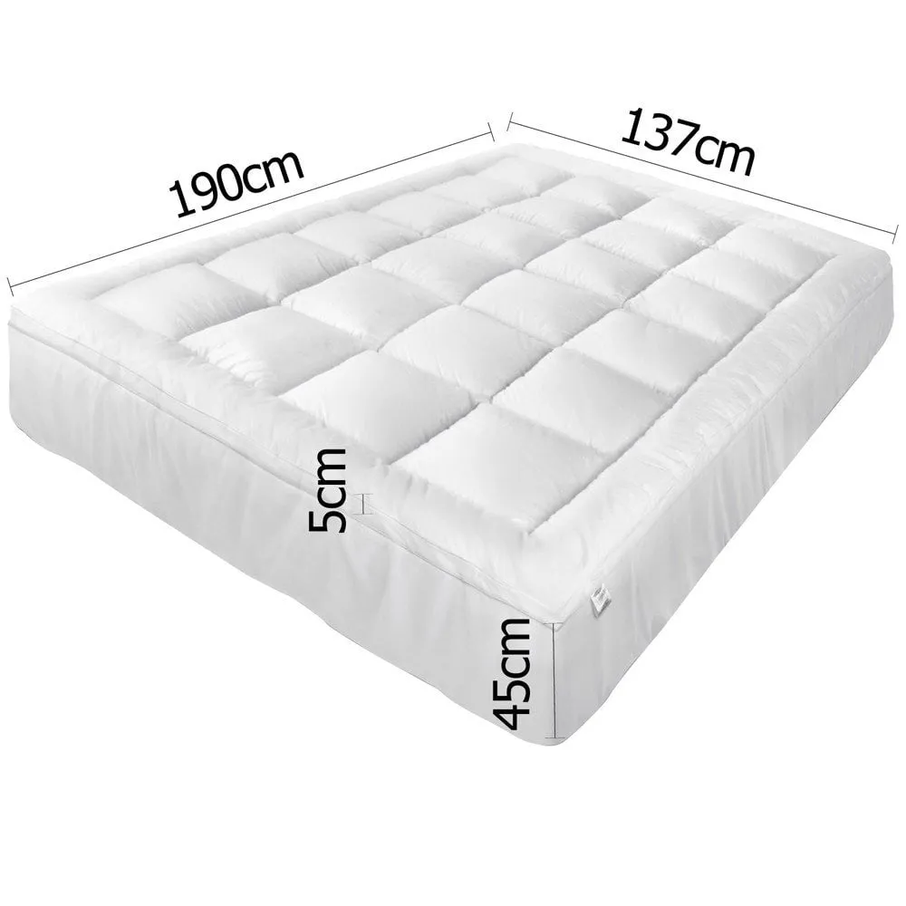 Double Giselle Bedding Mattress Topper Pillowtop Protector Pad