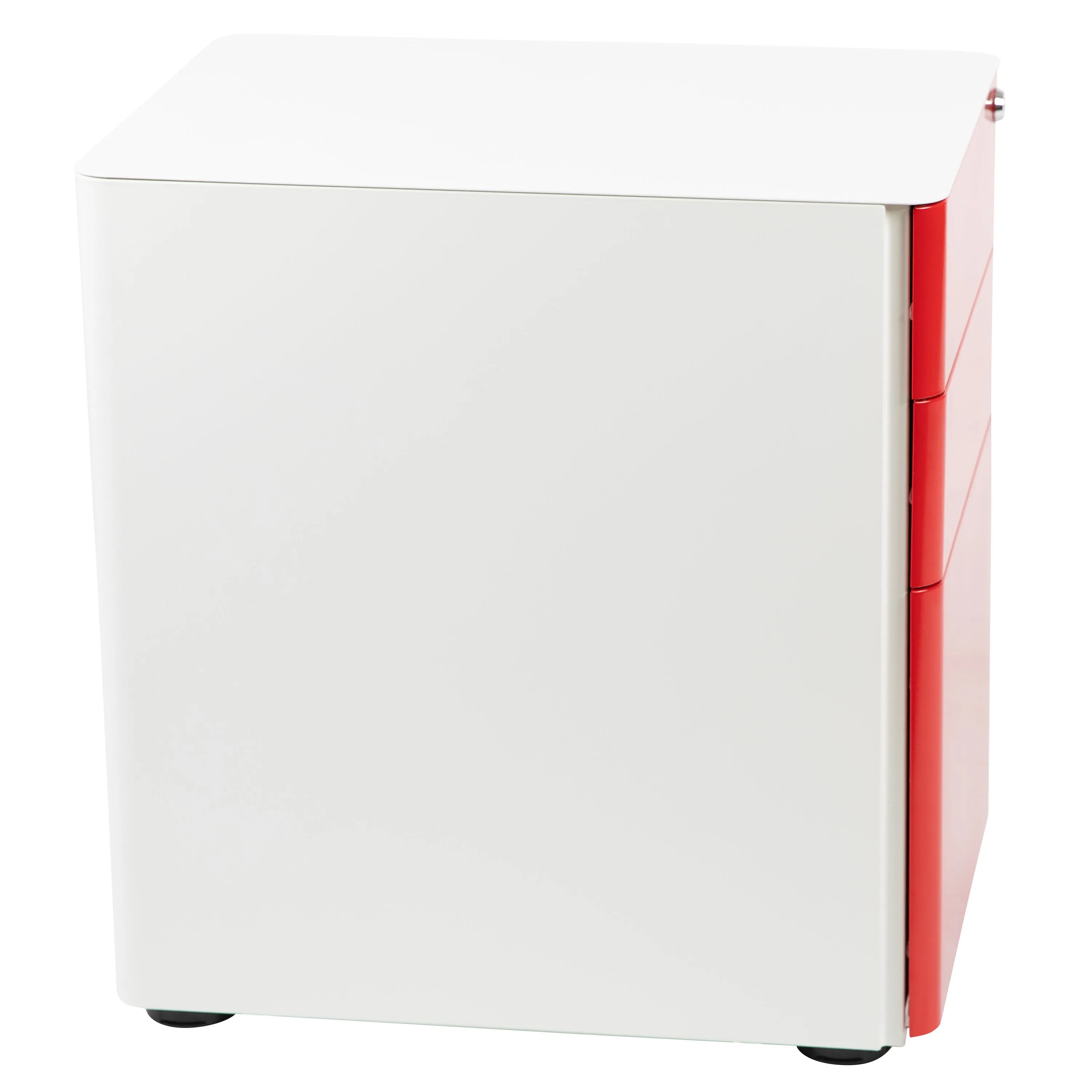 Drawer File Cabinet-White/Red HZ-CHPL-02-RED-WH-GG