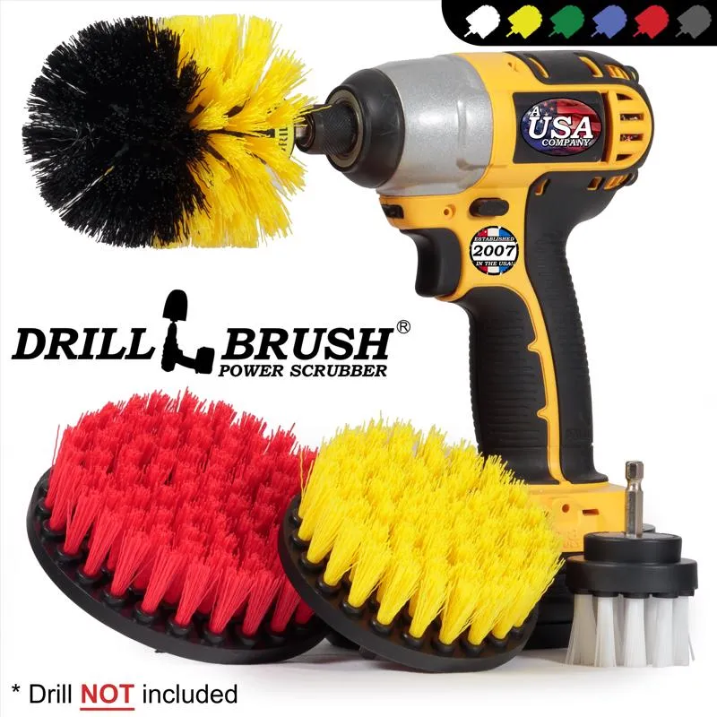 Drillbrush 5 in. W Soft/Medium Bristle Metal Handle Drill Brush Set