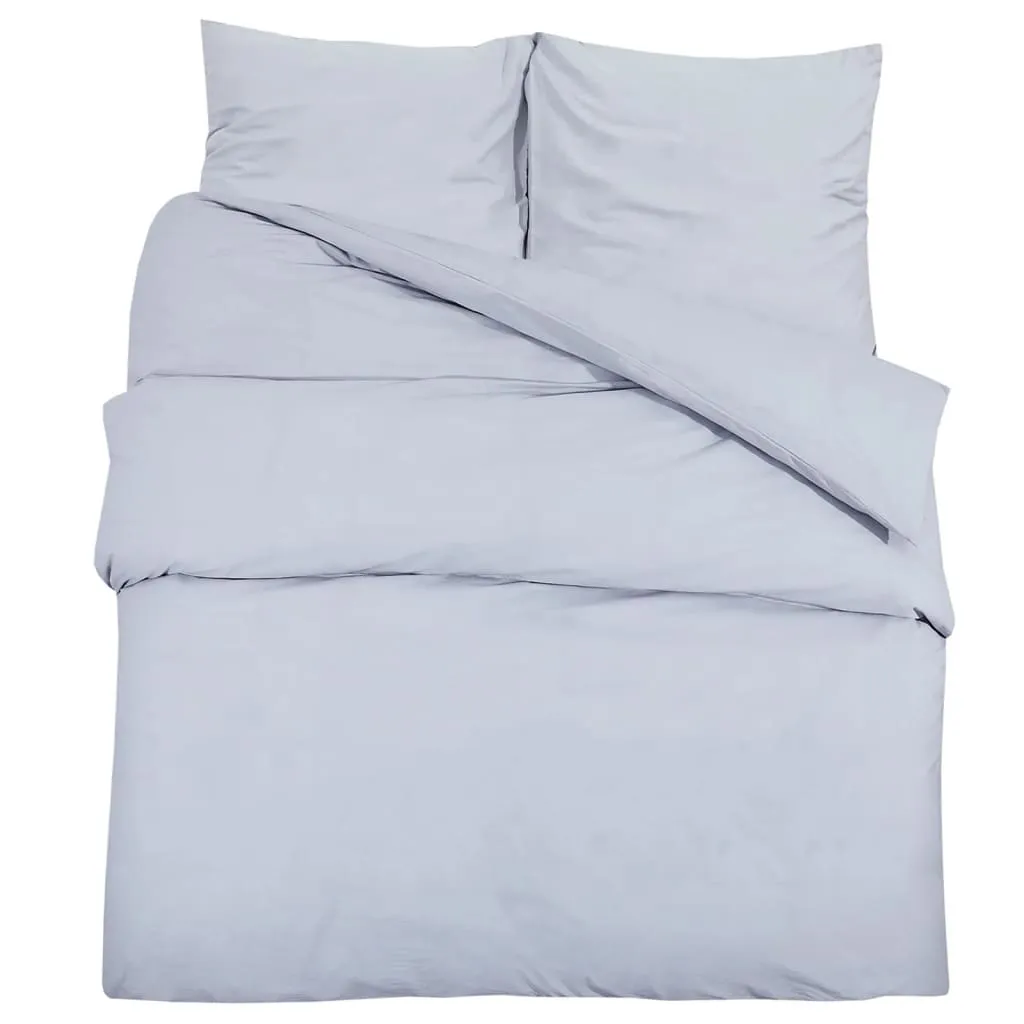 Duvet Cover Set Grey 200x220 cm Light-weight Microfiber