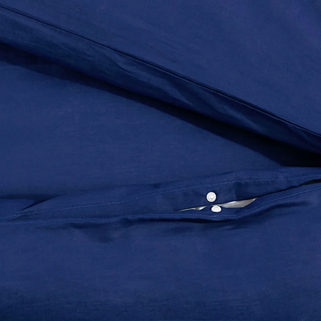 Duvet Cover Set Navy Blue 200x200 cm Cotton