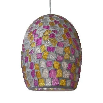 E27 Mosaic Ceiling Fitting Purple Plum Bing Light