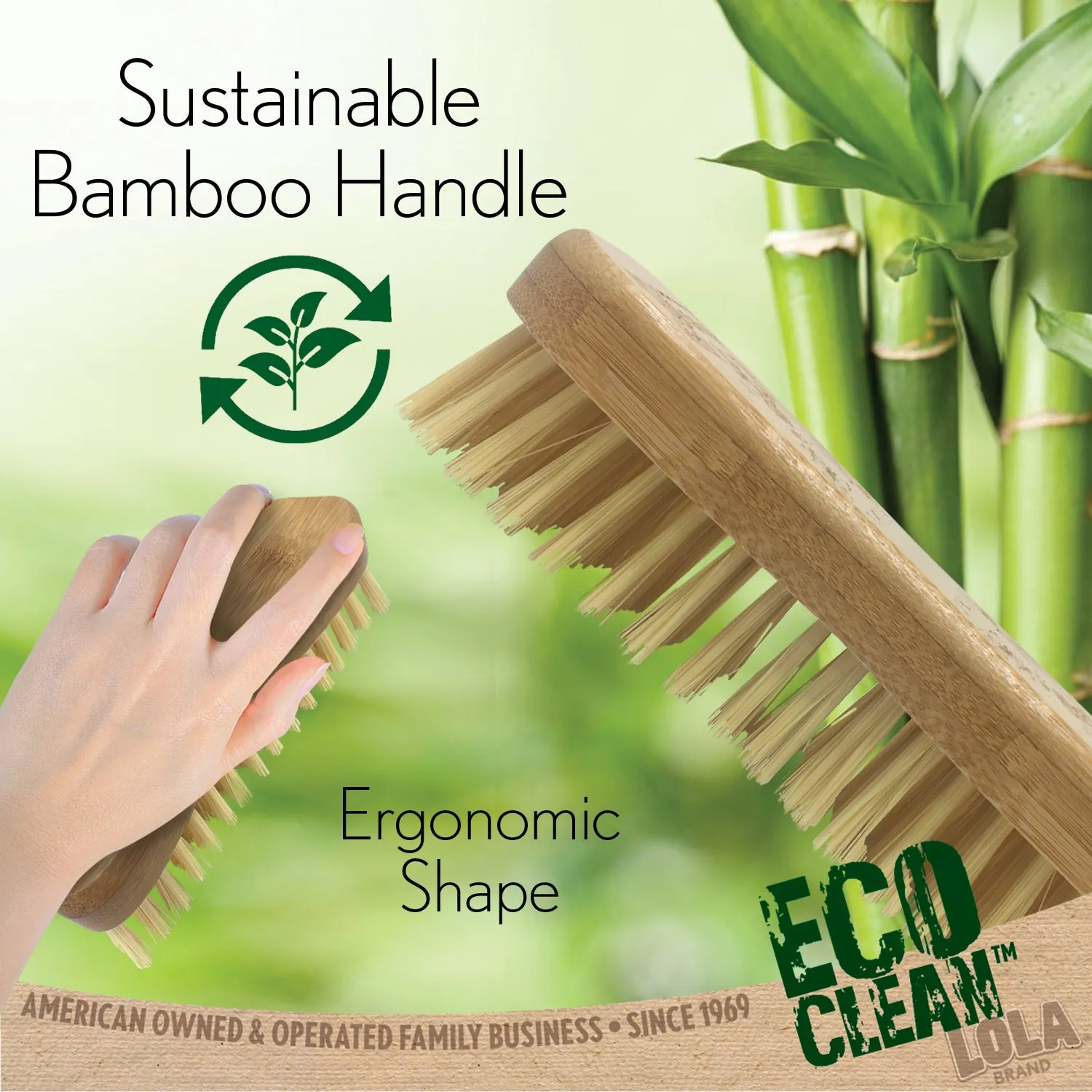 Eco Clean Bamboo Scrub Brush