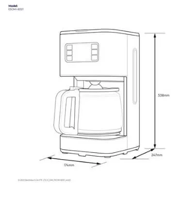 Electrolux E5CM1-80ST 1.25L UltimateTaste 500 Drip Coffee Maker