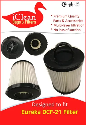 Eureka Vacuum Cleaner DCF-21 HEPA Filter By iClean Vacuums