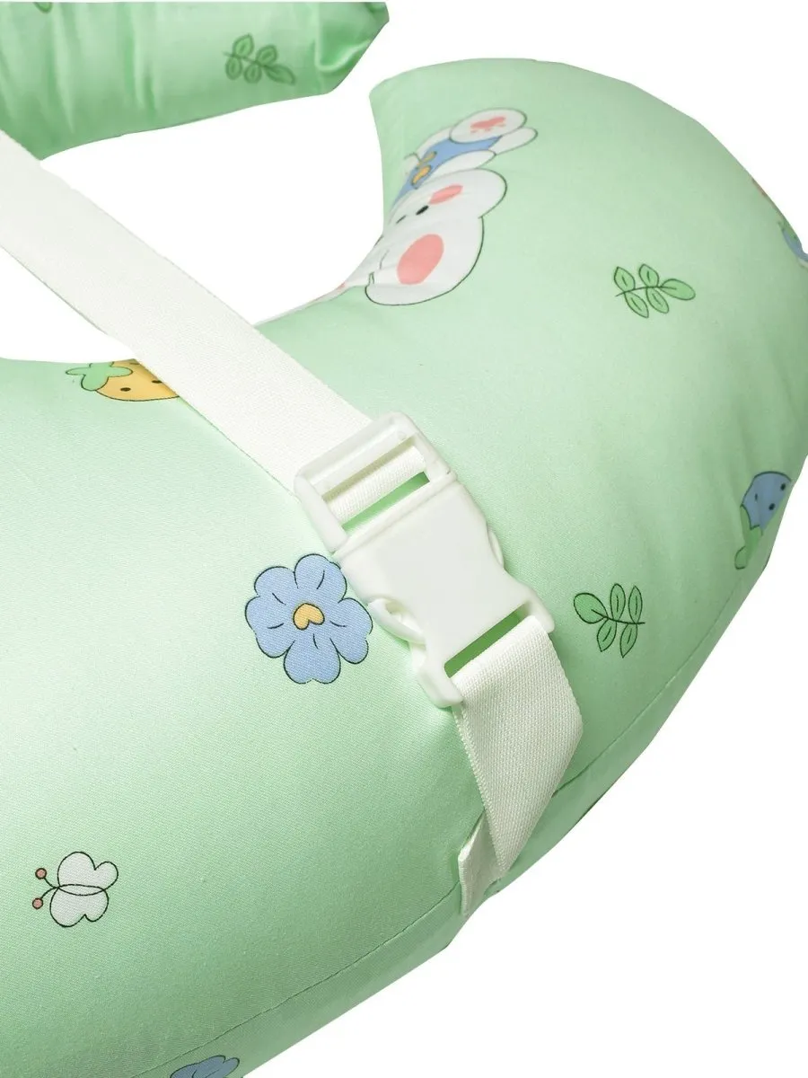 Extra Large Nursing Pillow- My Little Bunny: Green