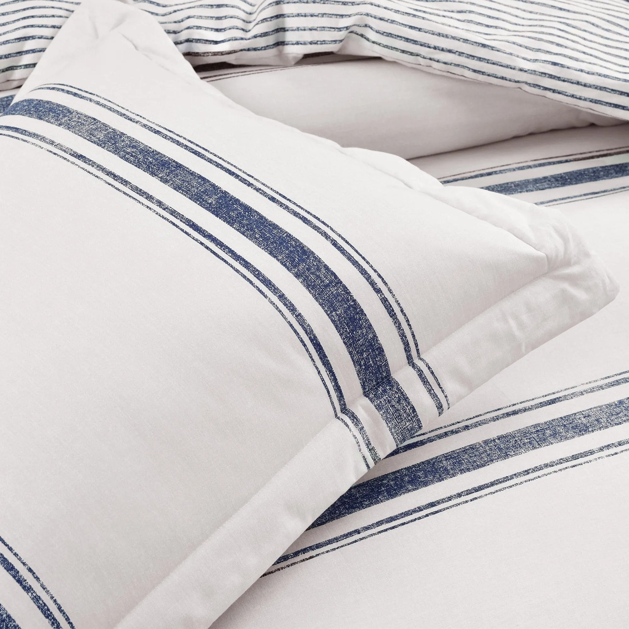 Farmhouse Stripe 100% Cotton Duvet Cover Set