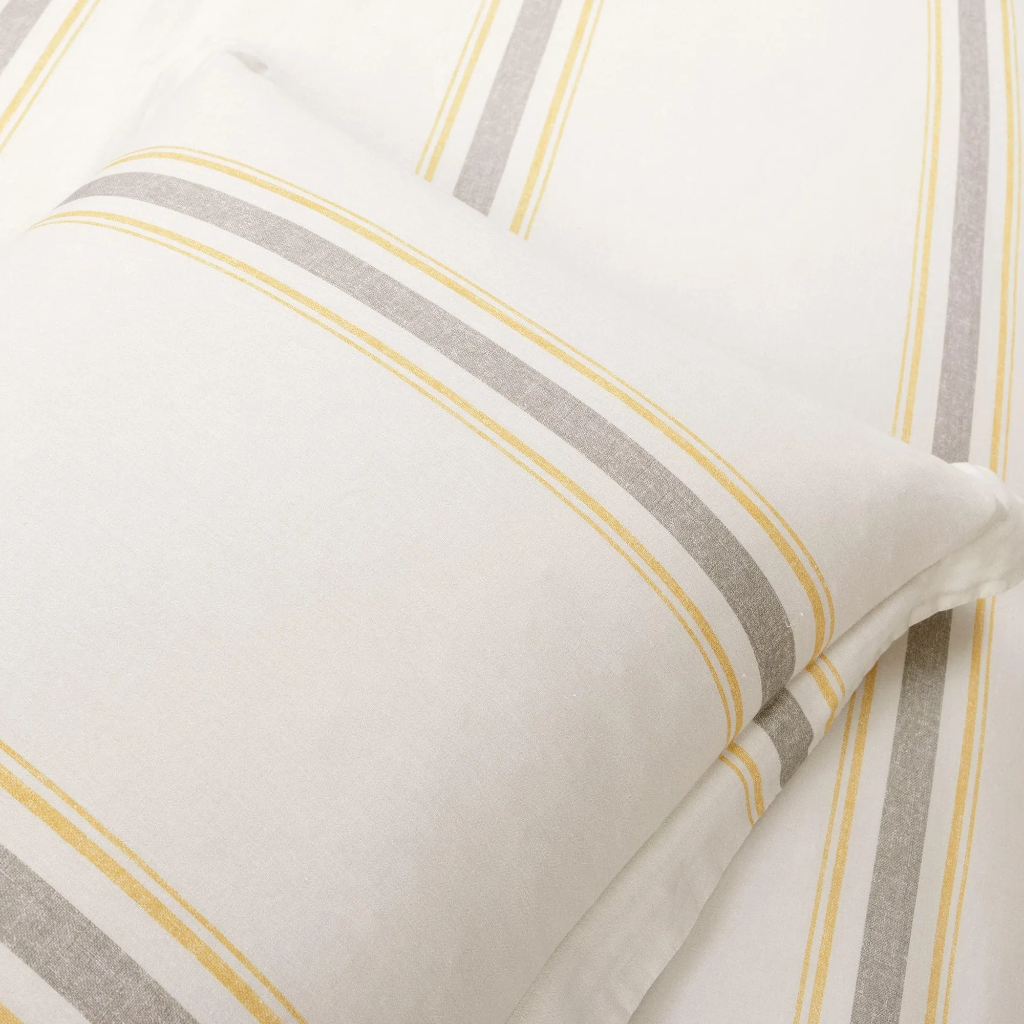 Farmhouse Stripe 100% Cotton Duvet Cover Set