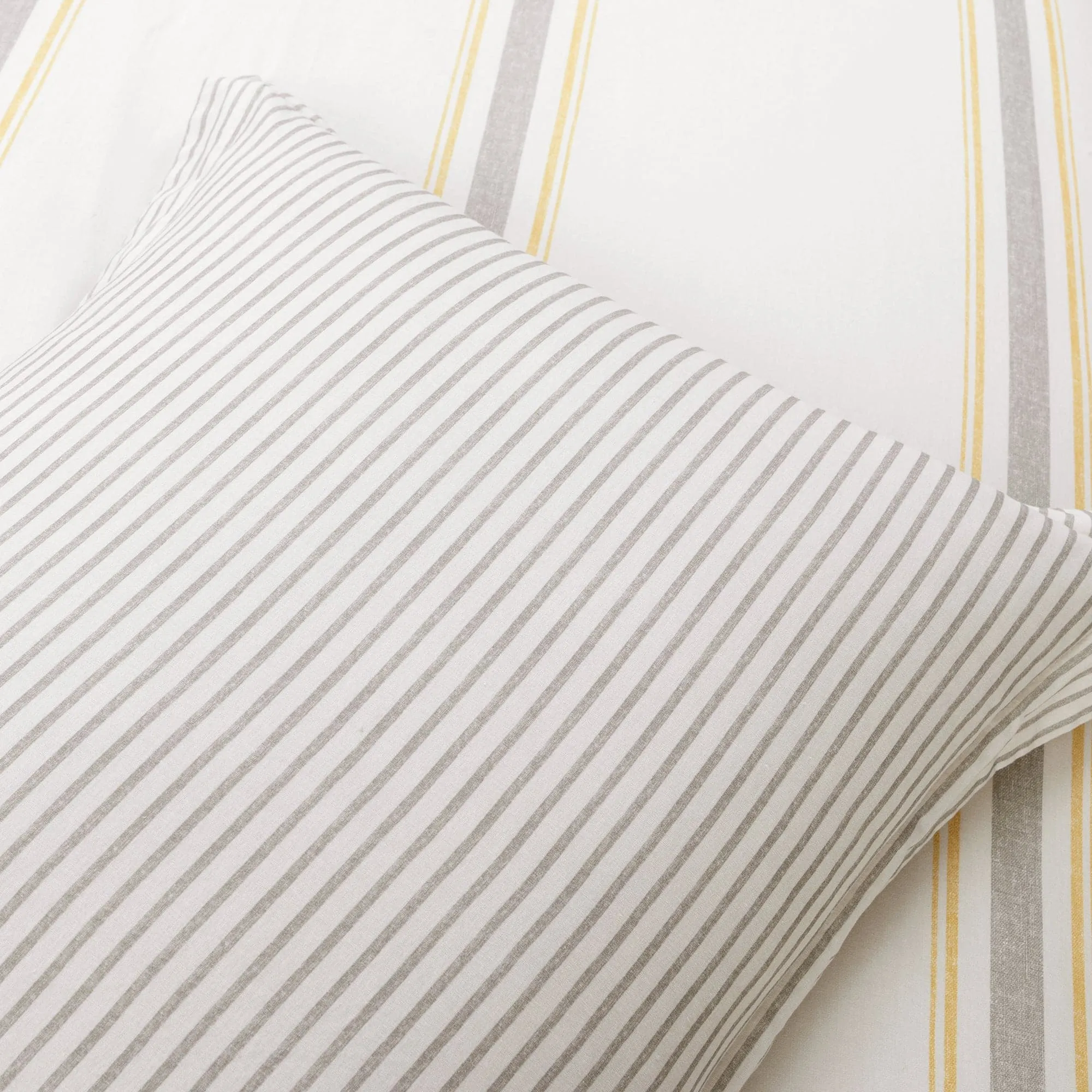 Farmhouse Stripe 100% Cotton Duvet Cover Set