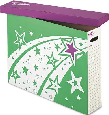 File N Save System Chart Storage Box 30-3/4 Inch  X 23 Inch  X 6-1/2 Inch  Bright Stars Design